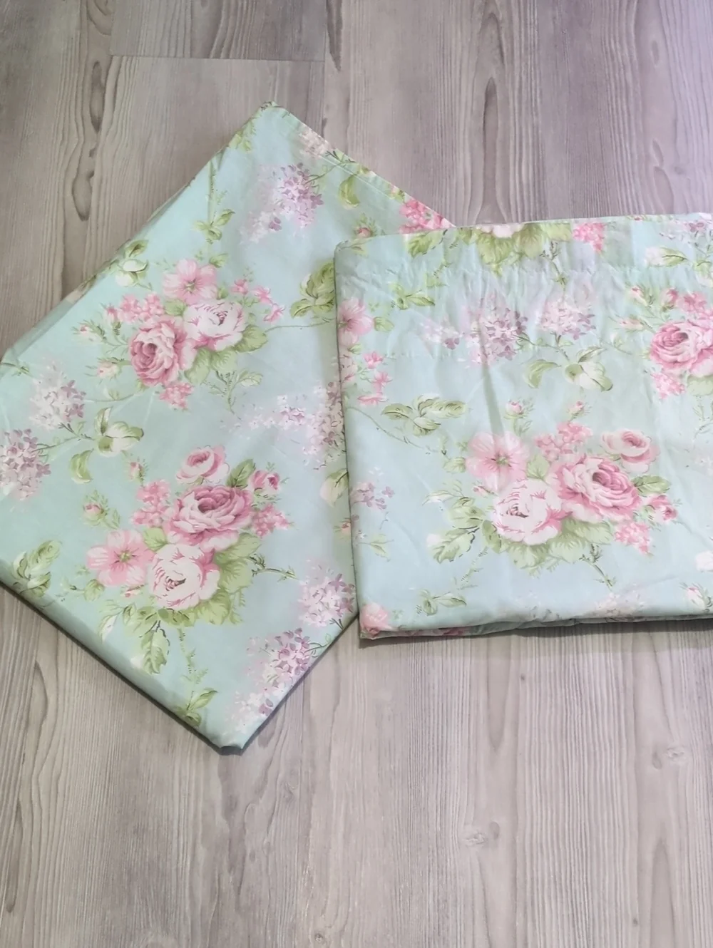 Unbranded Set of 2 Shabby Chic Floral Curtain Panels 41x62 Cottagecore Pink Rose